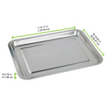 Noxtray Reusable Stainless Steel Tray L:14.17in W:10.62in H:0.78in - 20 pcs Noxtray Reusable Stainless Steel Tray L:14.17in W:10.62in H:0.78in - 20 pcs